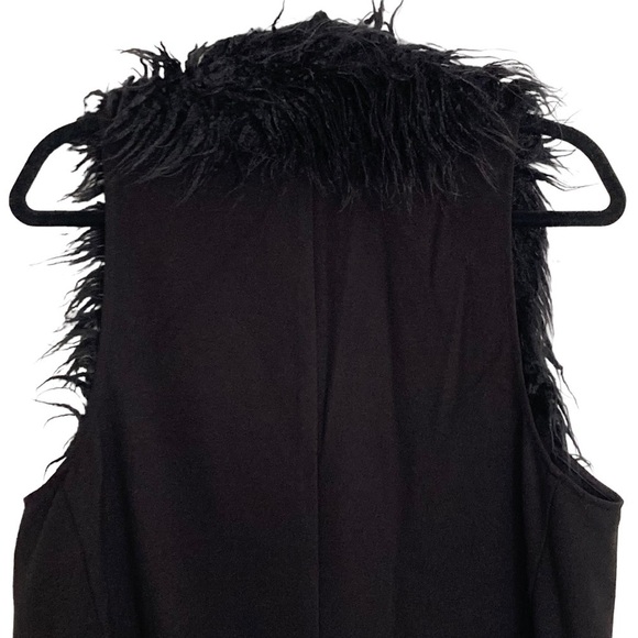 CAbI #929 Black Infinite Faux Fur Open Style Vest - Picture 5 of 9